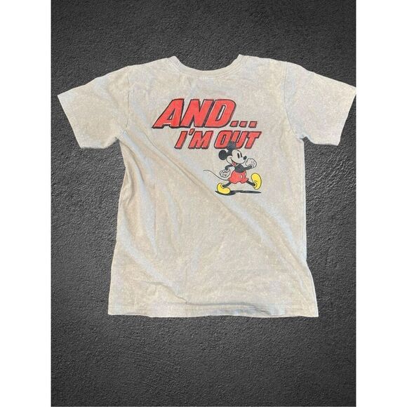 Mickey Mouse Double Sided T-Shirt And I’m Out Youth 14 - Picture 5 of 6